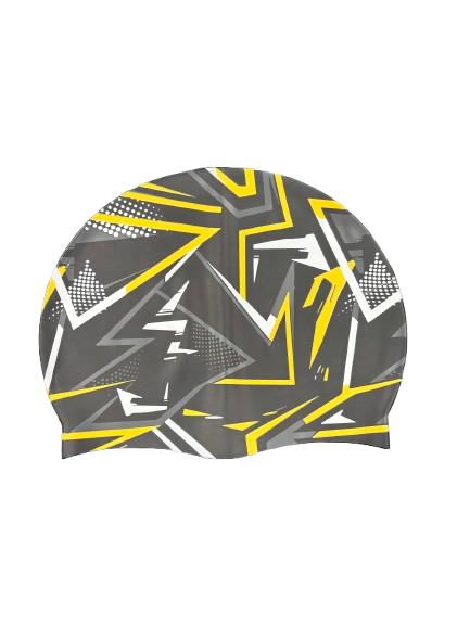 Silicone Swim Cap- Yellow and Black 61g