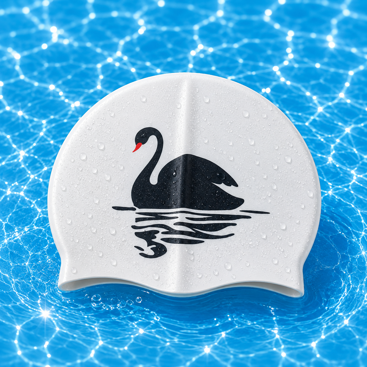 Silicon Swim Cap - Black Swan 63g