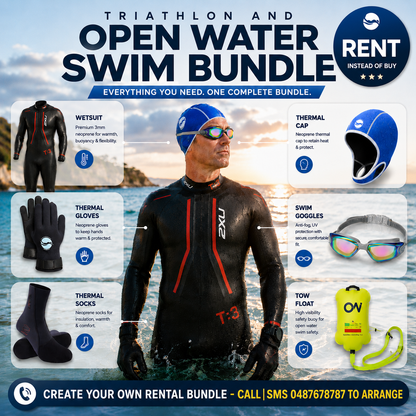 Cold Water Bundle|Wetsuit|Cap|Socks|Gloves|Goggles|Tow Float