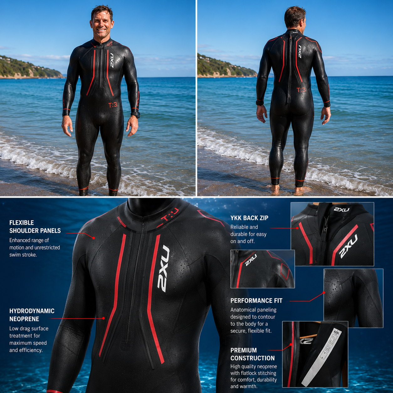 Triathlon Swimming Wetsuit | 2XU T:3 - Available to Rent
