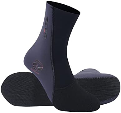 ZCCO Neoprene Socks Unisex 3mm Wetsuit Booties - Grey