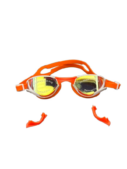 2 Pack of Reflective and Non Reflective Swimming Goggles