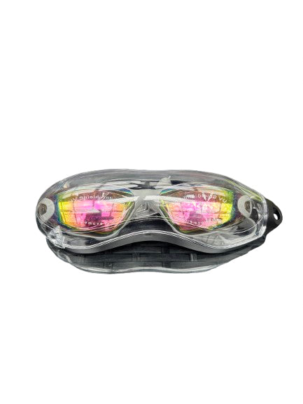 Swimming Goggles - Grey Colour with Rainbow Lens 152g