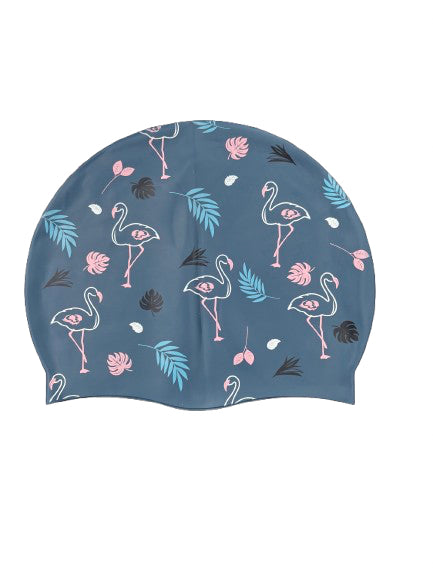 Silicone Swim Cap - Flamingo Print 64g