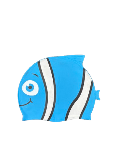 Silicon Swim Cap - Blue Fish Print 62g