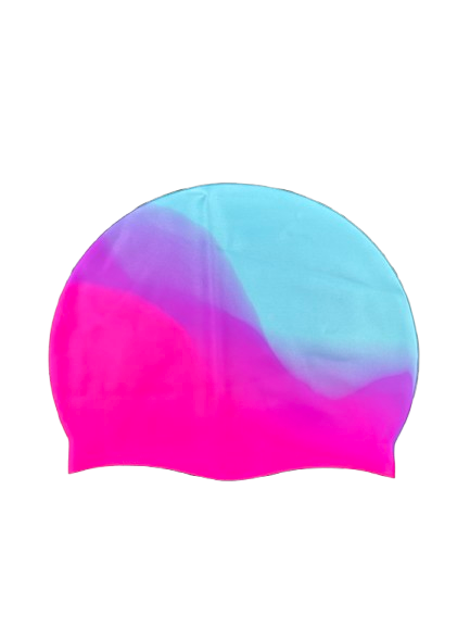 Silicon Swim Cap - Blue and Pink - 62g