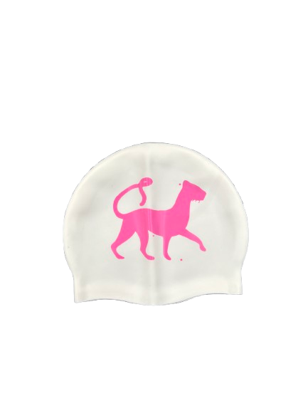 Silicone Swim Cap - Pink Dog Print 52g