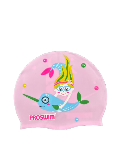 Silicone Swim Cap- Narwhale Print 42g